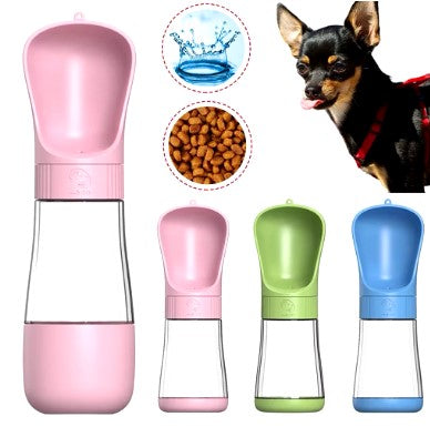 Bouteille d'eau portable 2 en 1 pour petits et grands chiens et chats